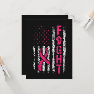 Invitation Drapeau américain de sensibilisation au cancer du