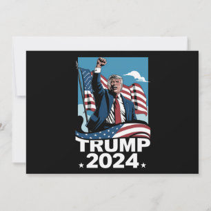 Invitation Drapeau américain Donald Trump 2024