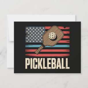 Invitation Drapeau américain Pickleball
