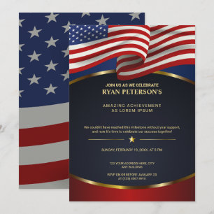 Invitation Drapeau américain Réalisation de promotion de vi