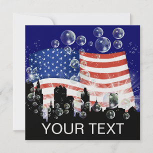 Invitation Drapeau américain - SRF