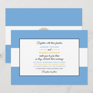 Invitation Drapeau argentin, Drapeau de l'Argentine Mariage