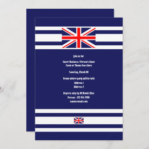 Invitation Drapeau britannique de Union Jack