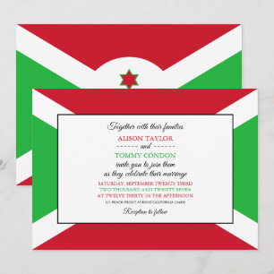 Invitation Drapeau burundais, Drapeau du Mariage burundais