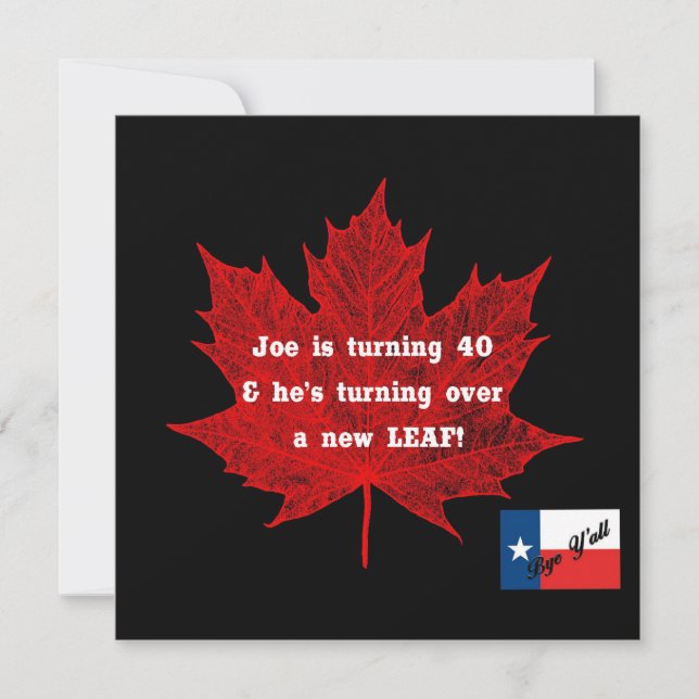 Invitation Drapeau Bye Y'all-TX (Devant)