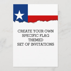 Invitation Drapeau classique d'état du Texas