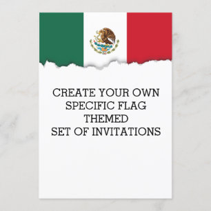Invitation Drapeau classique mexicain