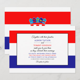Invitation Drapeau croate, Drapeau de Croatie Mariage
