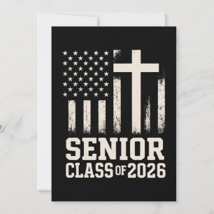 Invitation Drapeau croisé de la classe supérieure 2026 États-