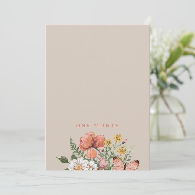 Invitation Drapeau de bannière de première année fleur sauvag (Debout devant)