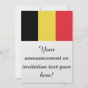 Invitation Drapeau de Belgique