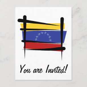 Invitation Drapeau de brosse du Venezuela