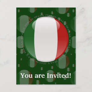 Invitation Drapeau de bulle de l'Italie