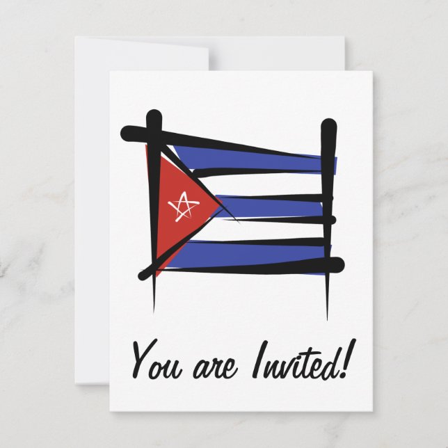 Invitation Drapeau de Cuba (Devant)