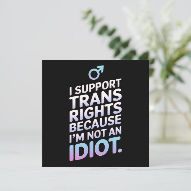 Invitation Drapeau de la fierté trans allié soutien  (Debout devant)