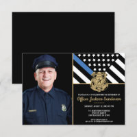 Drapeau de la ligne bleue mince de la police