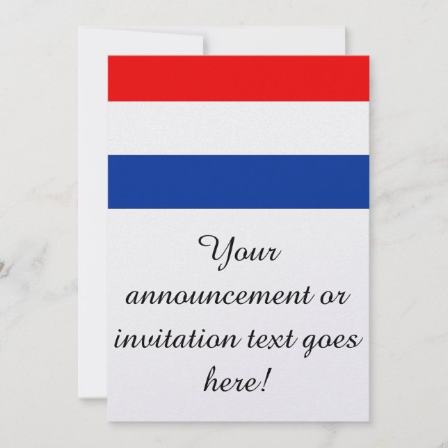 Invitation Drapeau de la Pays-Bas (Devant)