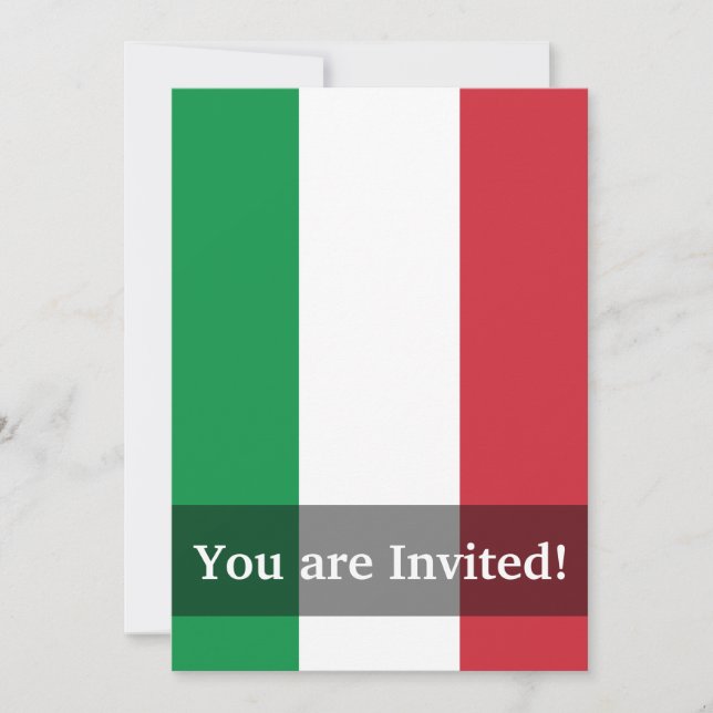 Invitation Drapeau de la plaine italienne (Devant)