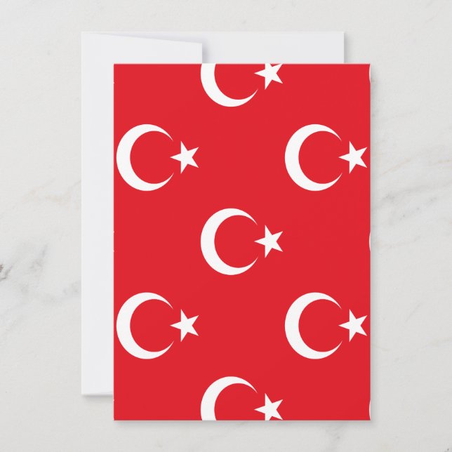 Invitation Drapeau de la Turquie (Devant)