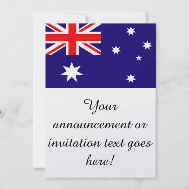 Invitation Drapeau de l'Australie (Devant)