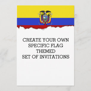 Invitation Drapeau de l'Equateur