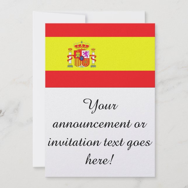 Invitation Drapeau de l'Espagne (Devant)