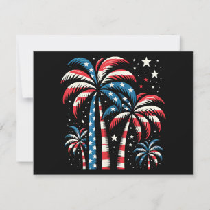 Invitation Drapeau de l'été 4 juillet