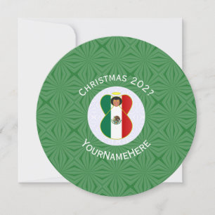 Invitation Drapeau de Noël ange mexicain personnalisé