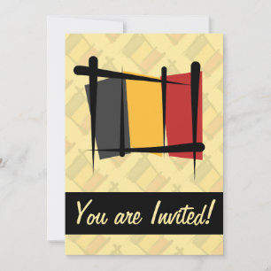 Invitation Drapeau de pinceau belge