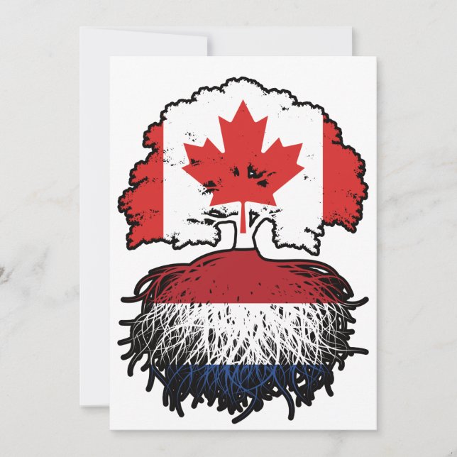 Invitation Drapeau des Eaux Profondes du Canada Pays-Bas (Devant)