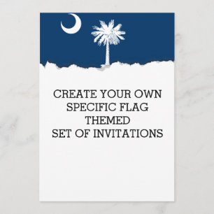 Invitation Drapeau d'état de la Caroline du Sud