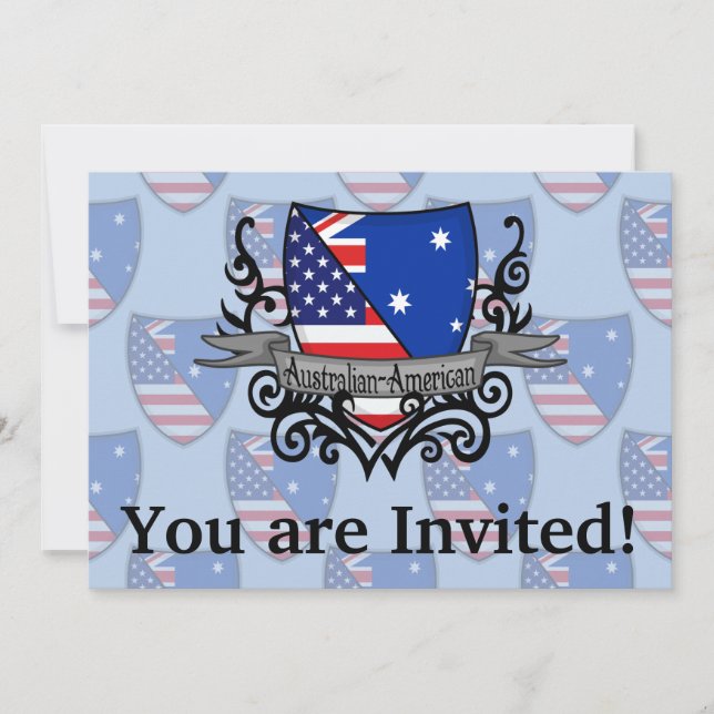 Invitation Drapeau du Bouclier australien (Devant)