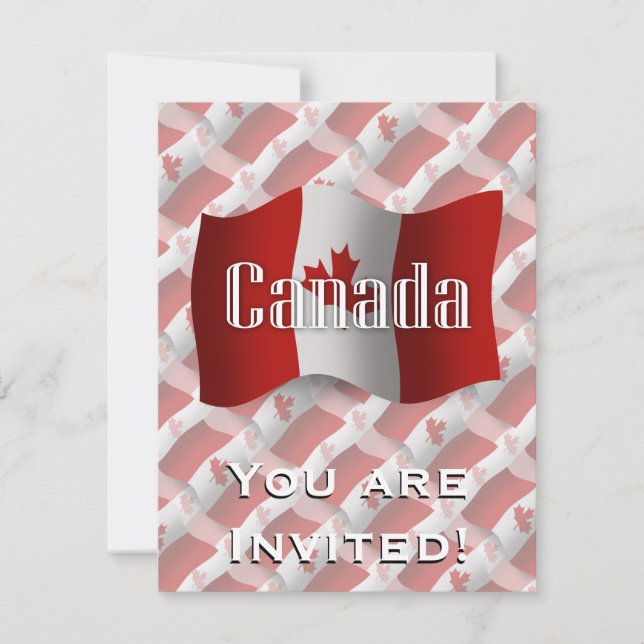 Invitation Drapeau du Canada (Devant)
