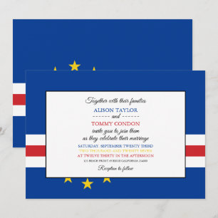 Invitation Drapeau du Cap-Vert, Drapeau du Mariage du Cap-Ver