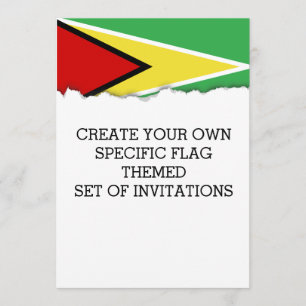 Invitation Drapeau du Guyana
