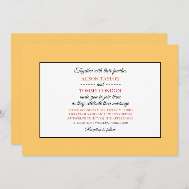 Invitation Drapeau du New Jerseyan, Drapeau du Mariage du New (Devant / Derrière)