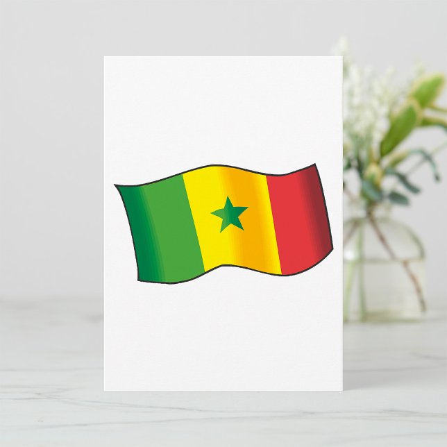 Invitation Drapeau du Sénégal Fierté sénégalaise Vert Jaune R (Créateur téléchargé)
