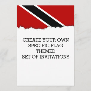 Invitation Drapeau du Trinidad-et-Tobago