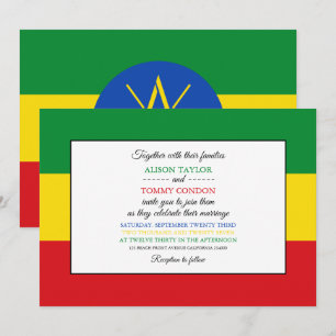 Invitation Drapeau éthiopien, Drapeau du Mariage éthiopien