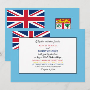 Invitation Drapeau fidjien, Drapeau du Mariage fidjien