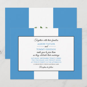 Invitation Drapeau guatémaltèque, Drapeau du Mariage du Guate