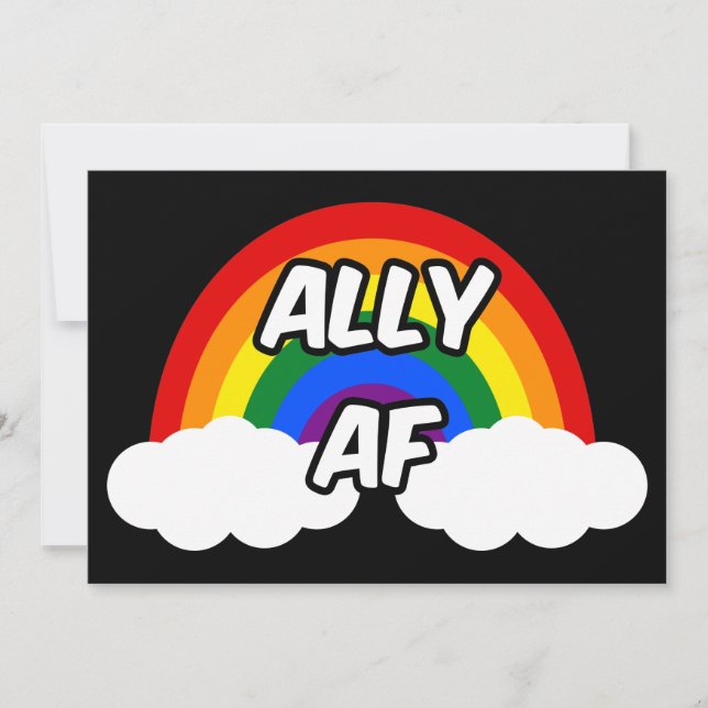 Invitation Drapeau LGBTQ+ Fier de la fierté gay trans queer (Devant)