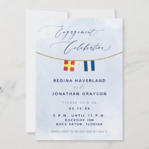 Invitation Drapeau maritime initial Engagement nautique parti
