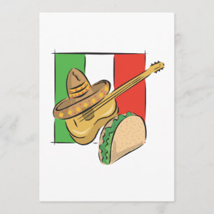 Invitation Drapeau mexicain