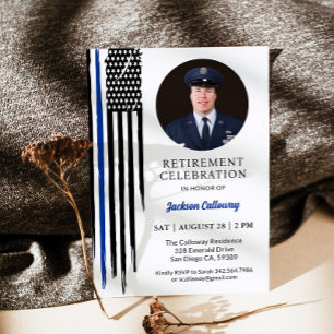 Invitation Drapeau militaire, US Airforce Retirement Party