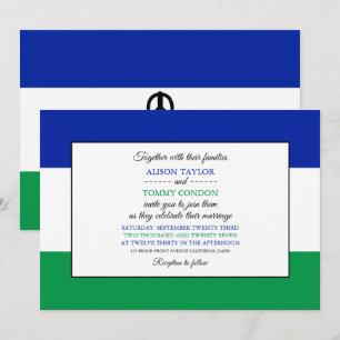 Invitation Drapeau Mosotho, Drapeau du Mariage du Lesotho
