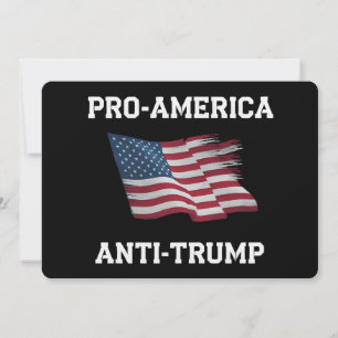 Invitation Drapeau Pro America Anti Trump Vintage USA