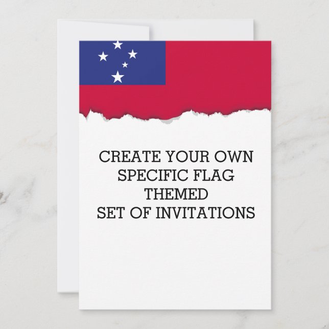 Invitation Drapeau Samoa (Devant)