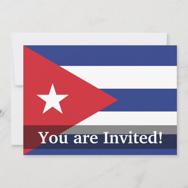 Invitation Drapeau simple du Cuba (Devant)