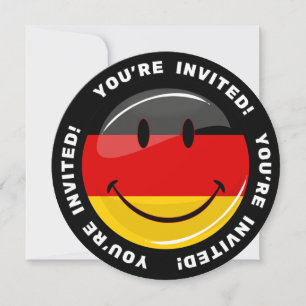 Invitation Drapeau souriant allemand